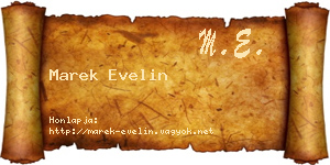 Marek Evelin névjegykártya