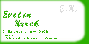 evelin marek business card